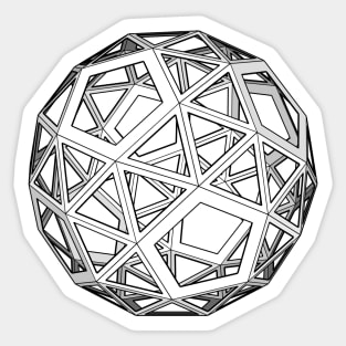 gmtrx lawal skeletal snub dodecahedron Sticker